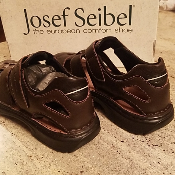 Josef Seibel Brown Leather Sandals US 12 EUR 45 main image 5
